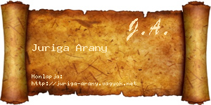 Juriga Arany névjegykártya